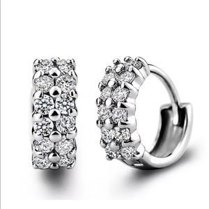 Sterling silver huggie earrings